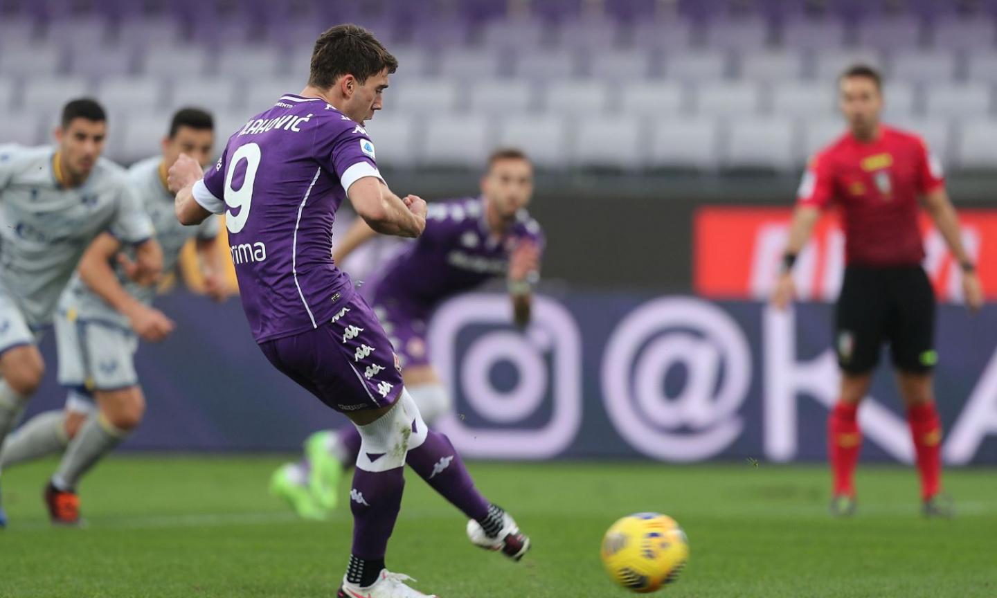 Fiorentina-Verona, Vlahovic al 45': 'Nessuna paura di tirare i rigori'