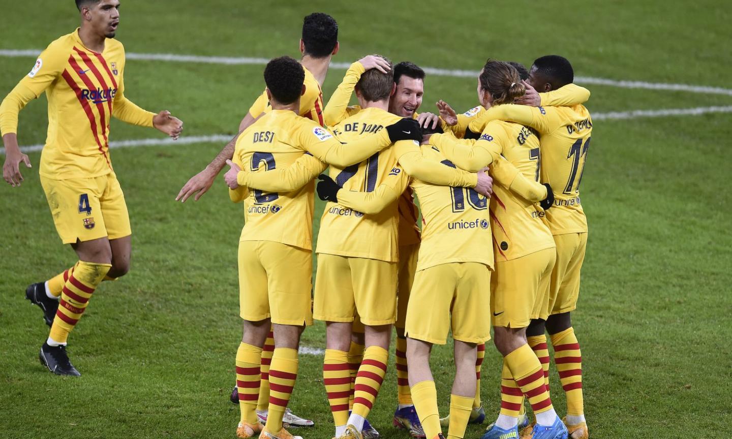 Liga: il Barcellona sorride nel recupero: 3-2 all'Athletic Bilbao, Real a -5