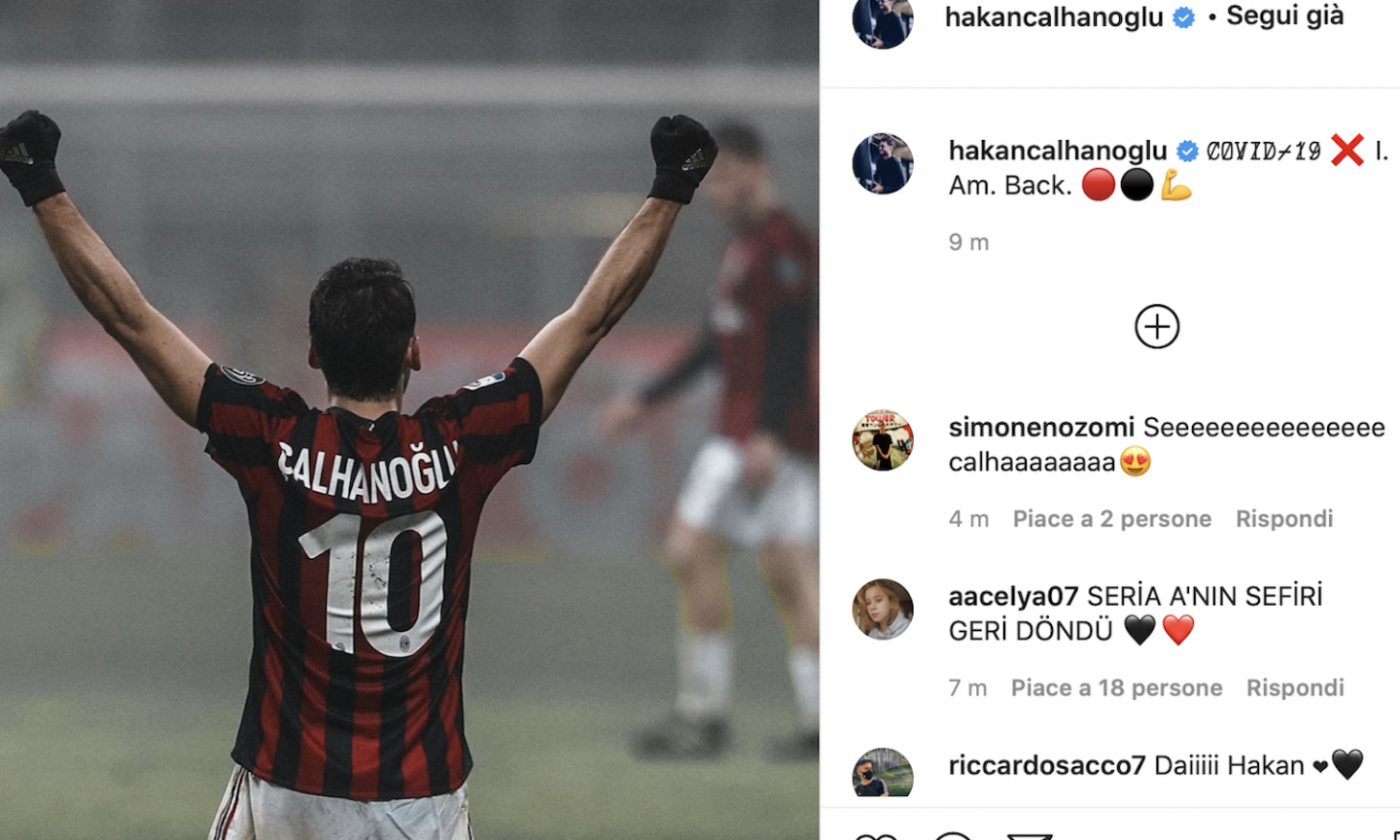 Milan, UFFICIALE: Calhanoglu è guarito dal Covid, tampone negativo