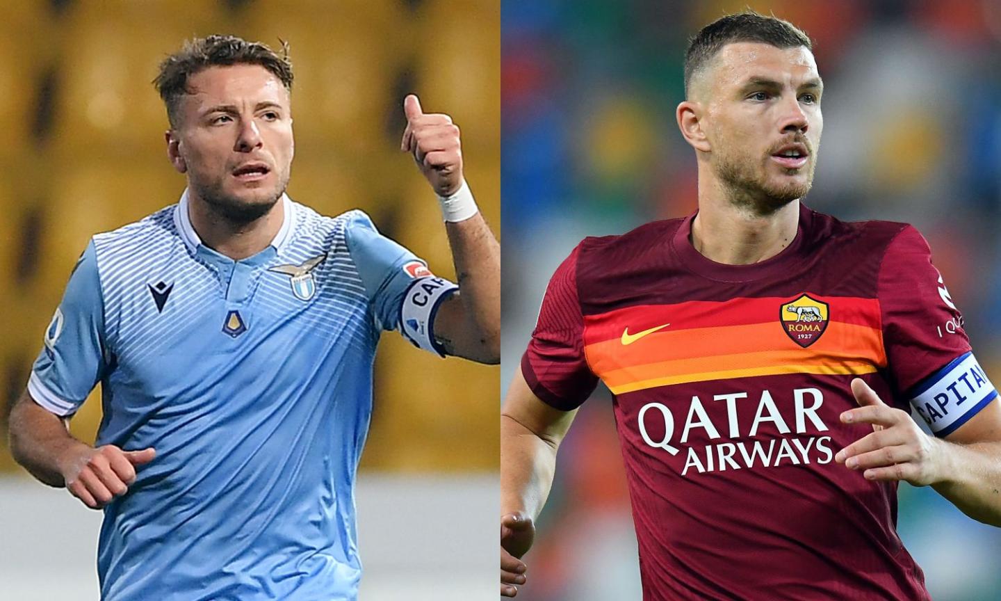 Serie A, sfida all'ultimo gol nel derby di Roma: Immobile per la storia, Dzeko cerca il poker  