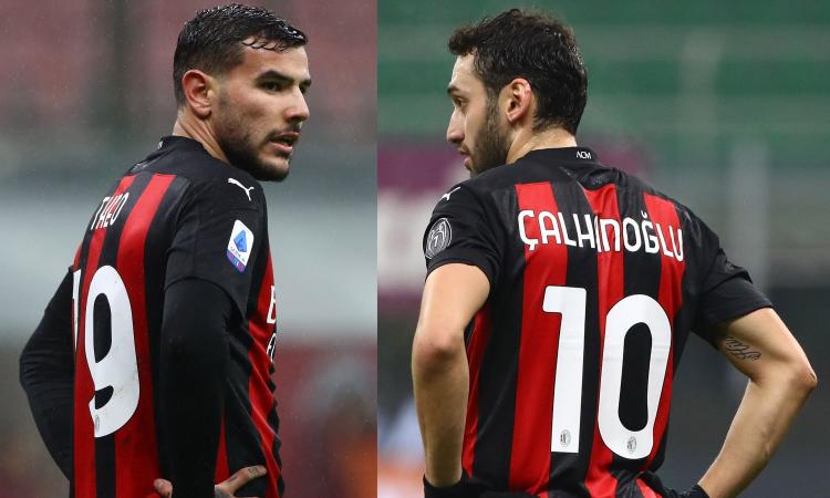 Milan, brutte notizie: Calhanoglu e Theo Hernandez non si allenano, a rischio per Cagliari