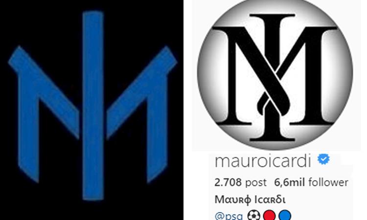 Mauro Icardi come l'Inter: lancia il nuovo logo I M. Che somiglianza! FOTO