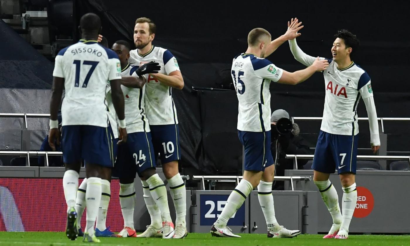 Coppa di Lega, Tottenham in finale: Sissoko e il solito Son, 2-0 al Brentford VIDEO