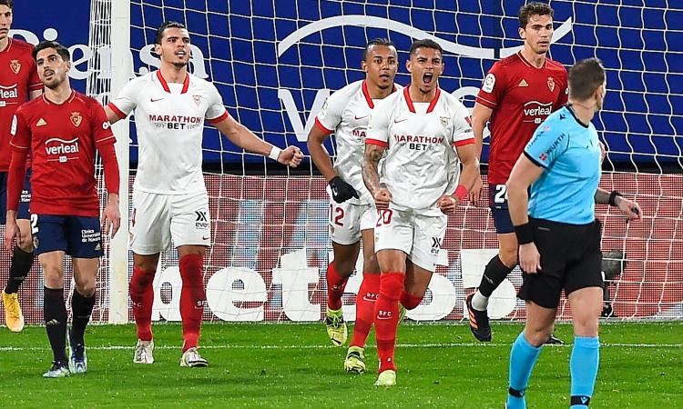 Liga: 2-0 all'Osasuna, il Siviglia scavalca il Barcellona ed è terzo