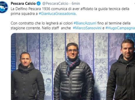 Pescara Ufficiale Grassadonia E Il Nuovo Allenatore Mercato Calciomercato Com