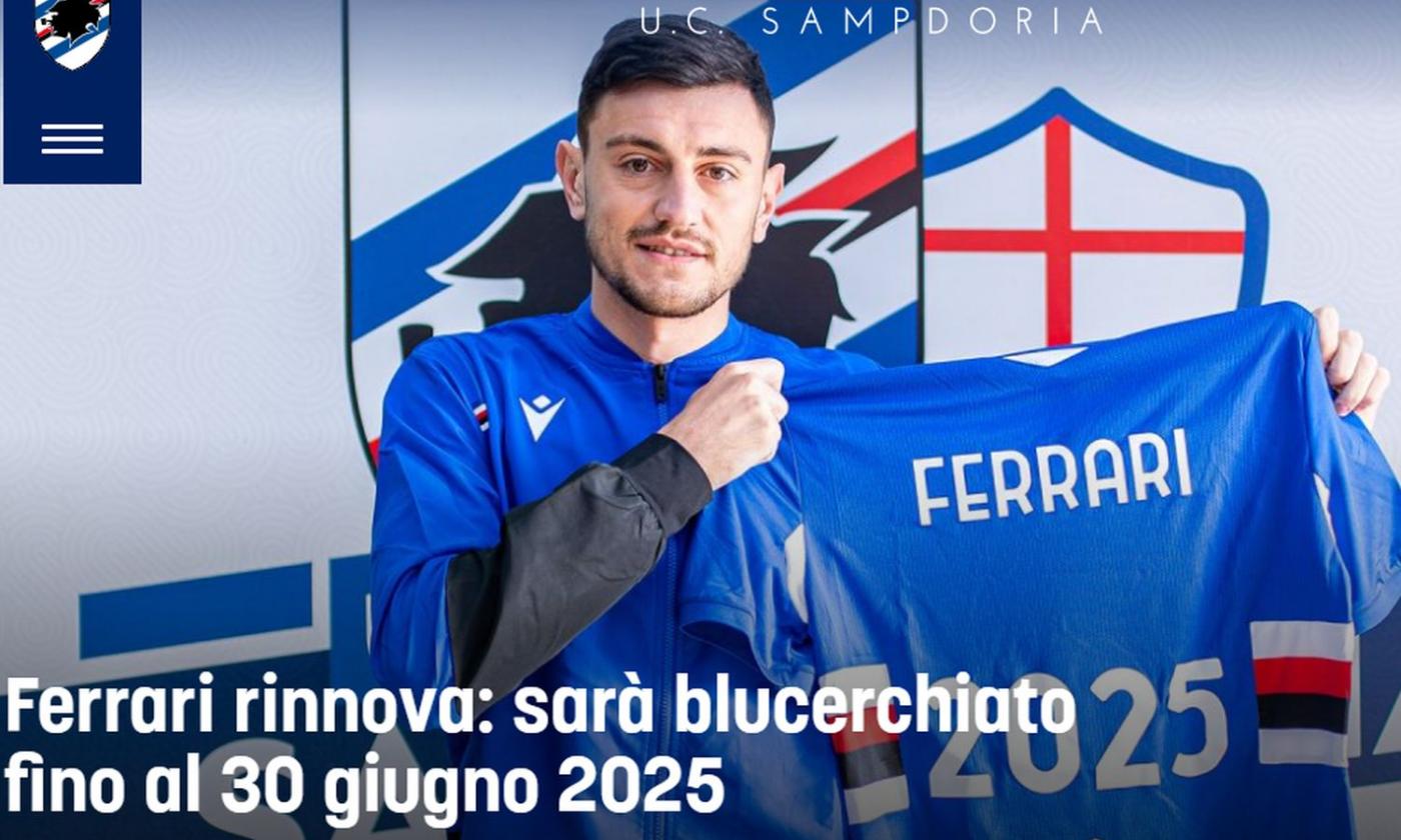 Sampdoria, UFFICIALE: rinnova Ferrari, i dettagli