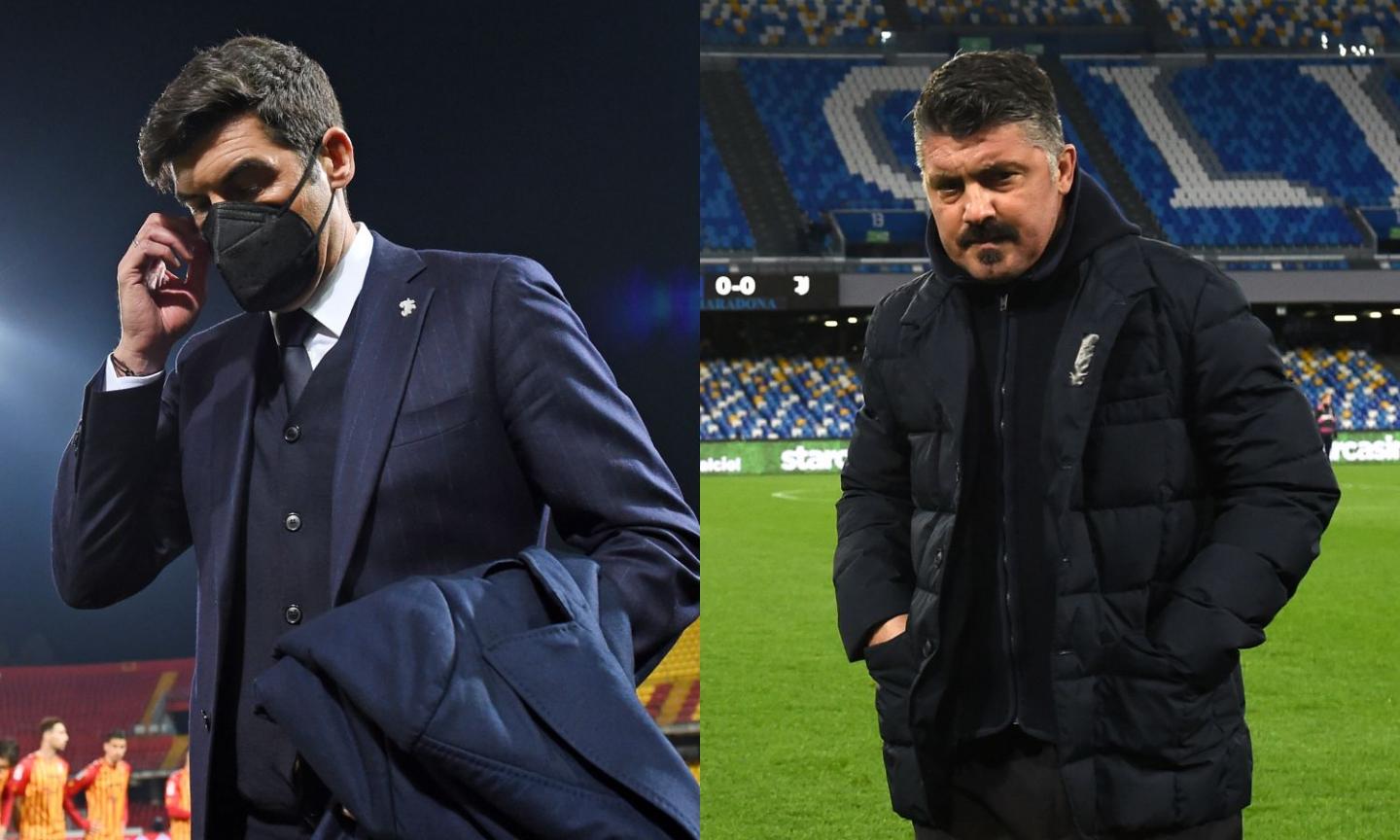 Gli opposti che si completano, il paradosso di Fonseca e Gattuso: è un Roma-Napoli da brividi. E il mercato...