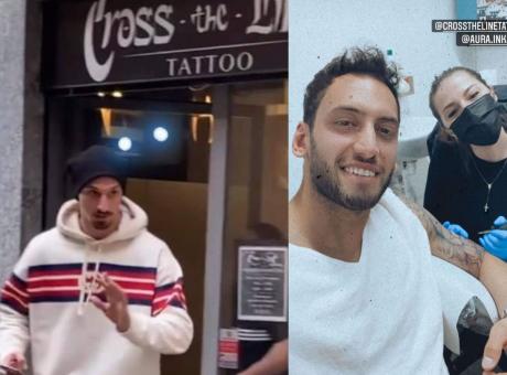 Milan Ibrahimovic E Calhanoglu Da Un Tatuatore A Gallarate E Polemica Primapagina Calciomercato Com