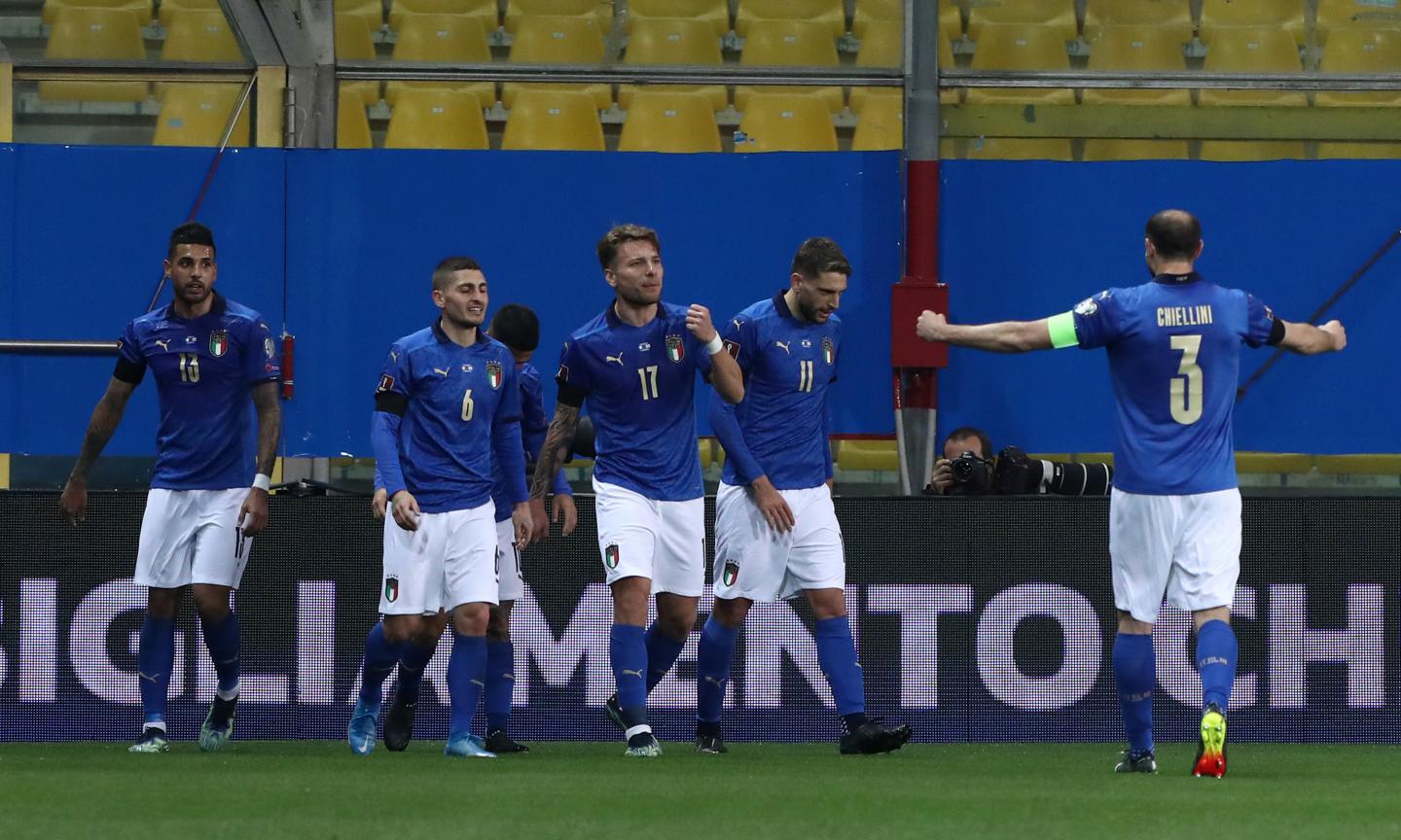 Italia, 2-0 all'Irlanda del Nord con Berardi-Immobile: parte bene il cammino verso Qatar 2022