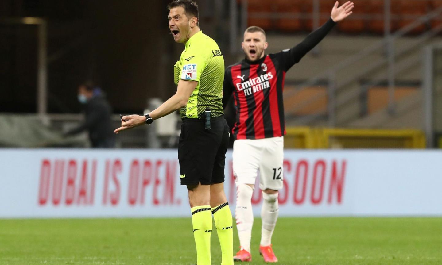 Insulti all'arbitro Pasqua: il Milan presenta ricorso contro le due giornate di squalifica a Rebic