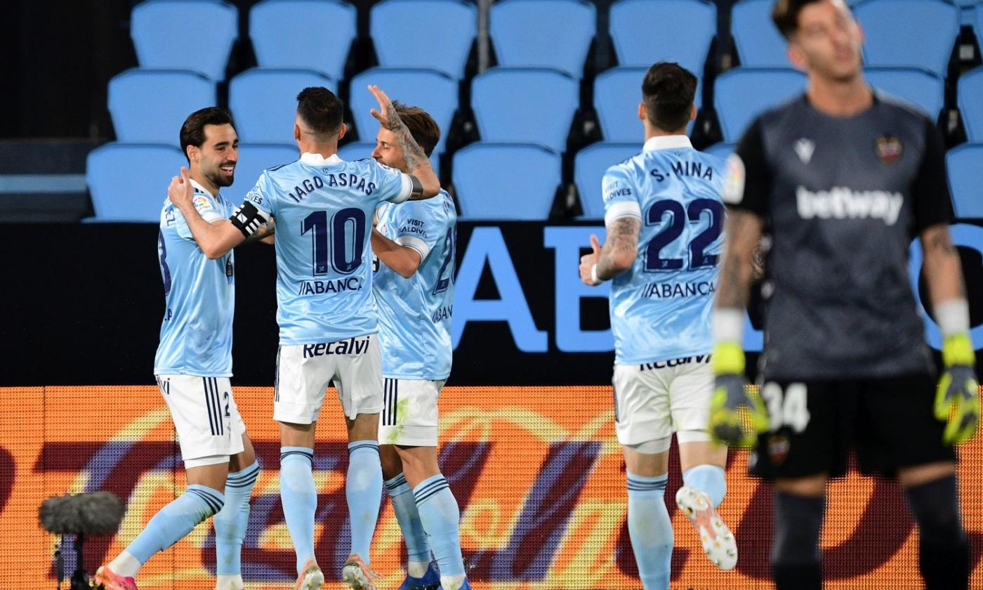 Liga, 2-0 del Celta Vigo al Levante: zona Conference League a -5