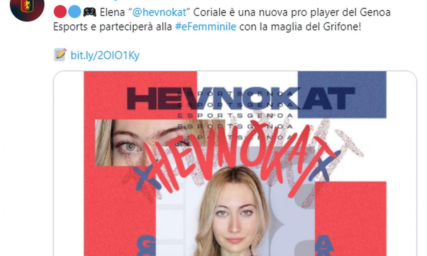 Fifa 21: il Genoa punta su Elena 'Hevnokat' Coriale per l'eFemminile