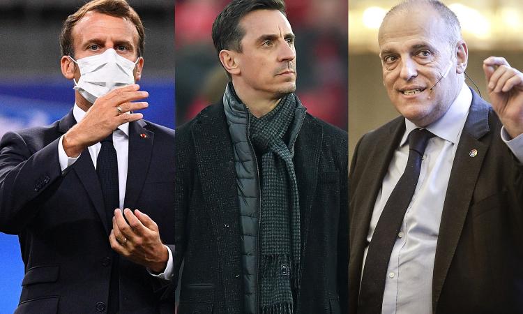Da Macron al governo Uk fino a Letta, Neville e Tebas: critiche pesanti sulla SuperLega
