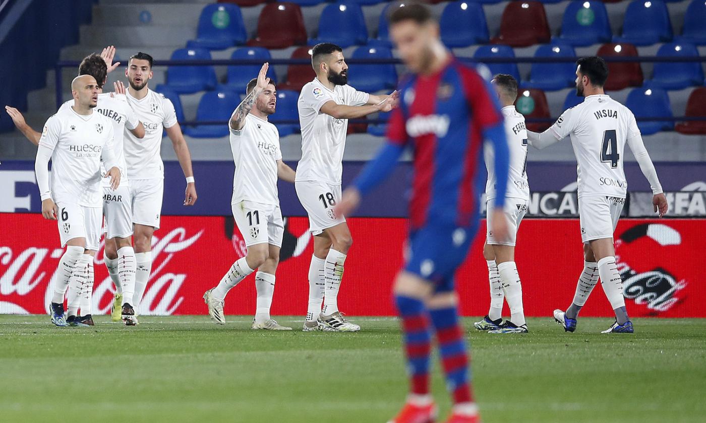 Liga: colpo Huesca, 2-0 al Levante