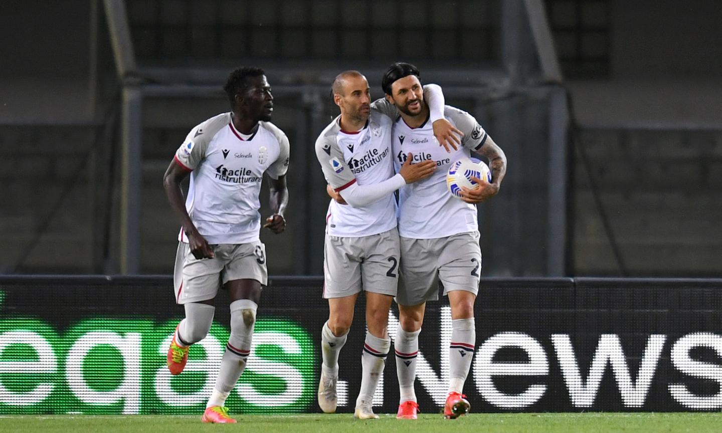 Palacio riprende il Verona: il Bologna fa 2-2 in trasferta. Ritrova il gol Kalinic