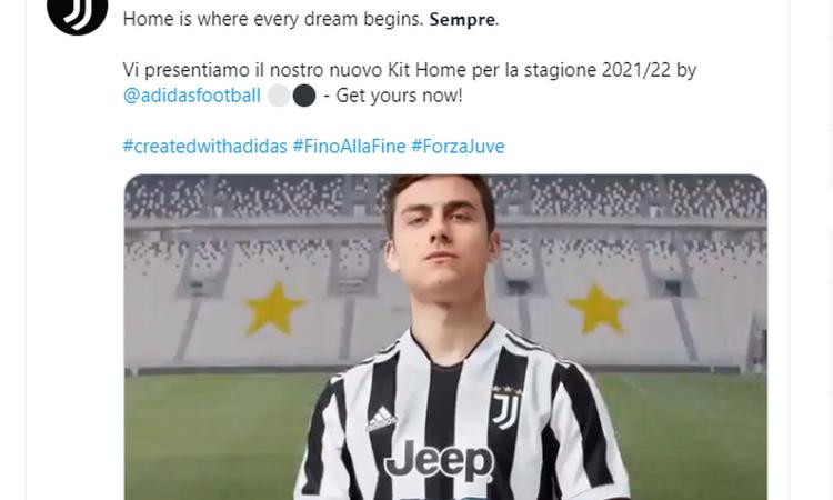 Juve, UFFICIALE la nuova maglia, debutterà domani: le FOTO. E tra i testimonial ci sono Ronaldo e Dybala...