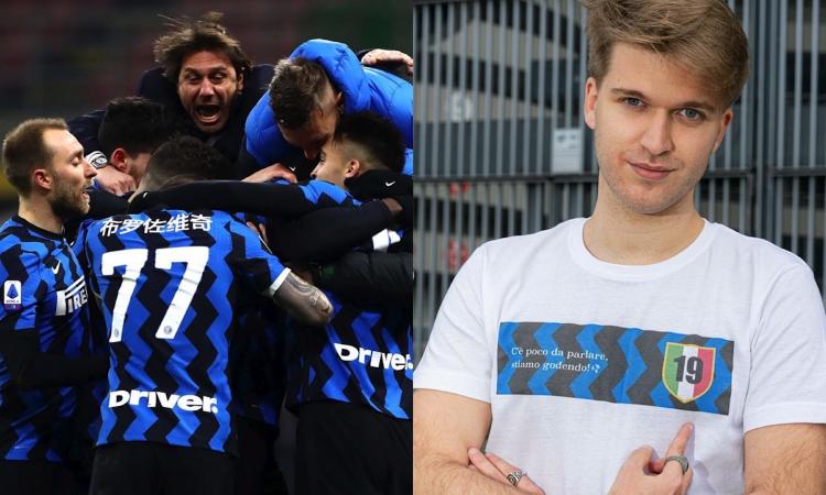 Inter, la maglia celebrativa dei tifosi: ‘C’è poco da parlare, stiamo godendo’. Una citazione di Conte...