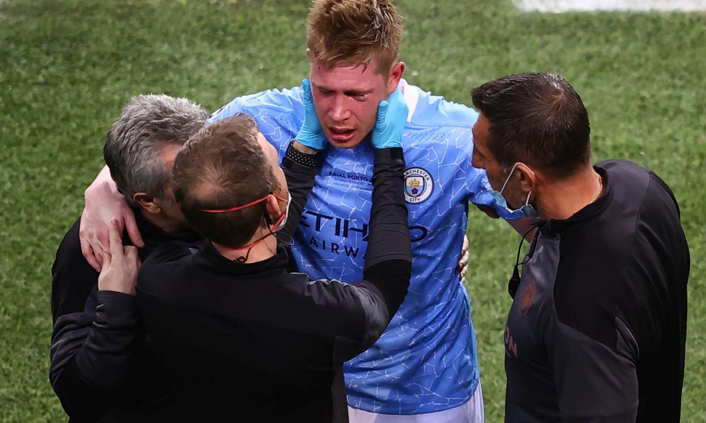 Manchester City, frattura acuta del naso per De Bruyne: le condizioni