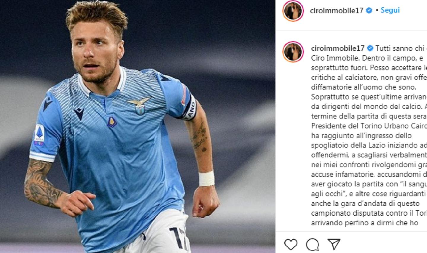 Immobile-Cairo, dura la risposta del portavoce della Lazio