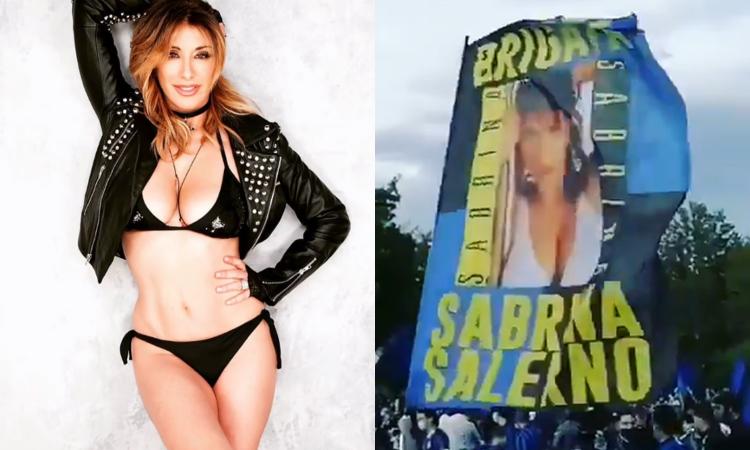 Sabrina Salerno esulta con l'Inter: 'Grazie ai tifosi per la bandiera, la mia 'Boys' era ispirata a voi' FOTO