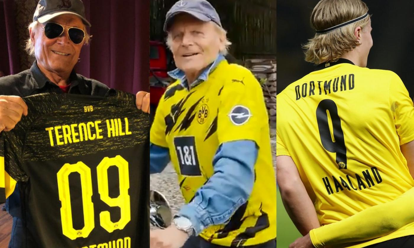 Terence Hill tifoso 'giallonero': il messaggio per Haaland e il Borussia Dortmund, FOTO