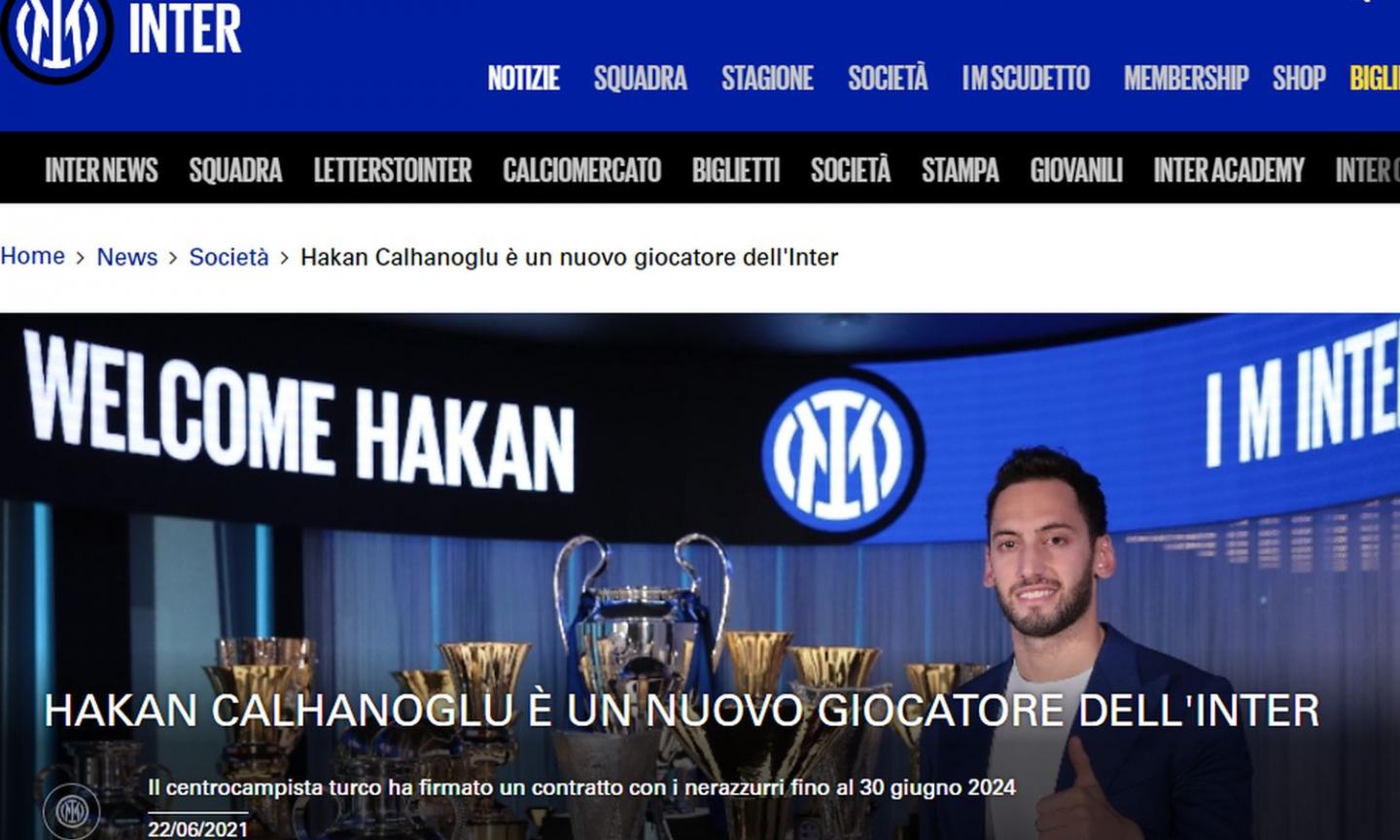 Inter, UFFICIALE l'arrivo di Calhanoglu: i dettagli