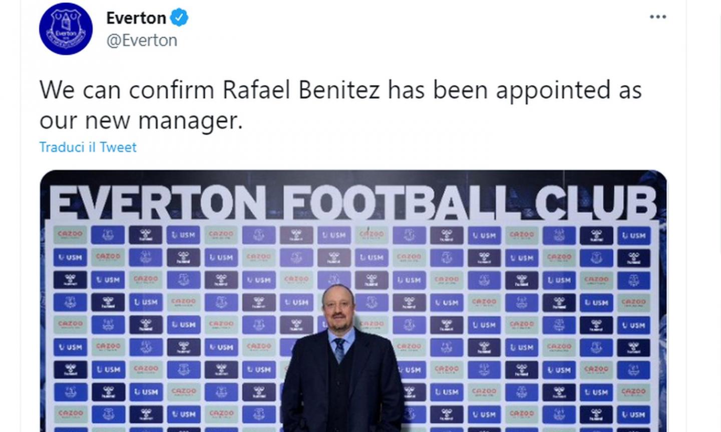 Everton, UFFICIALE: Benitez nuovo allenatore