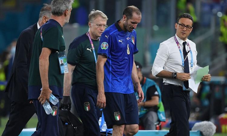 Italia, infortunio alla coscia per Chiellini