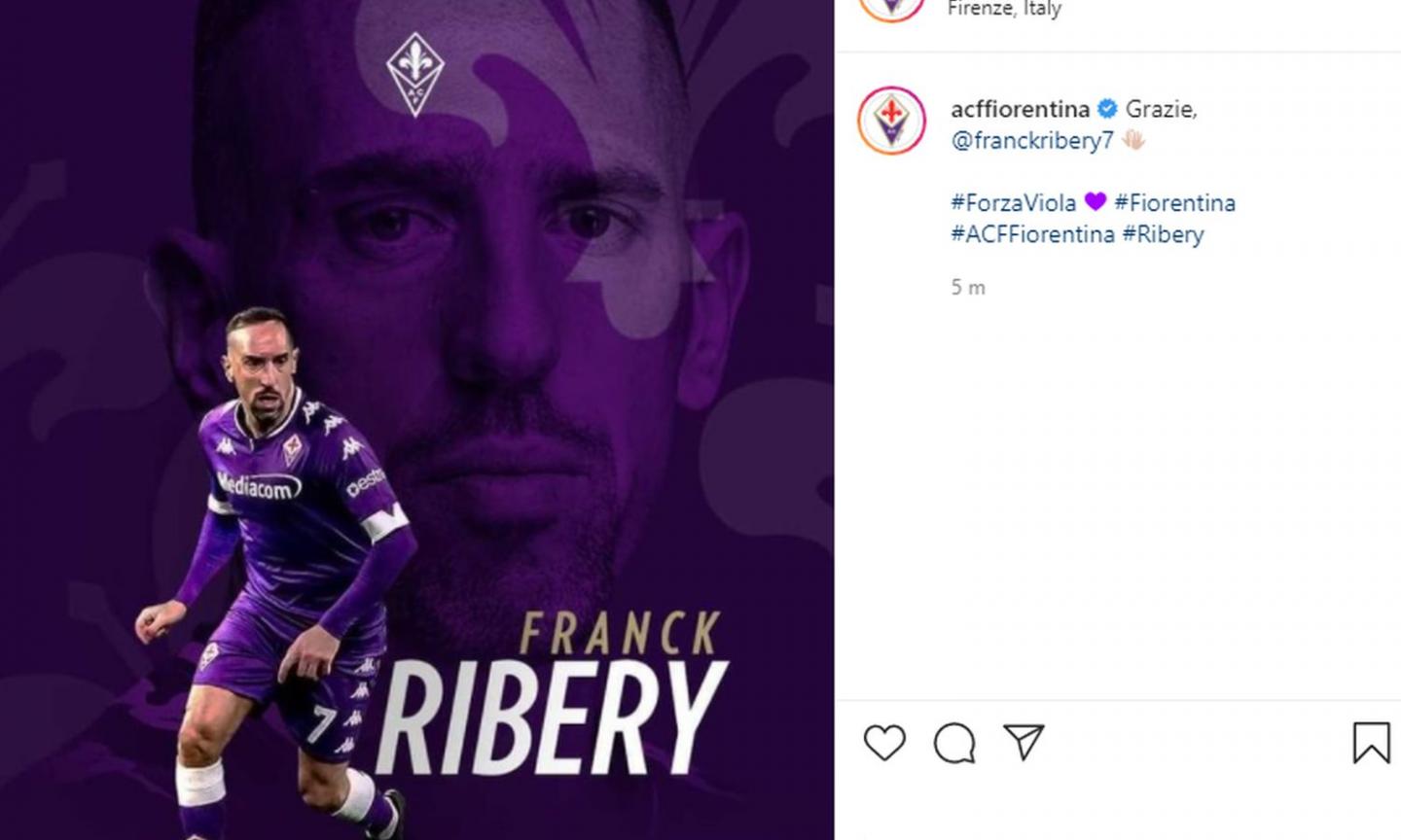 Fiorentina, UFFICIALE l'addio a Ribery: 'Grazie, Franck!'