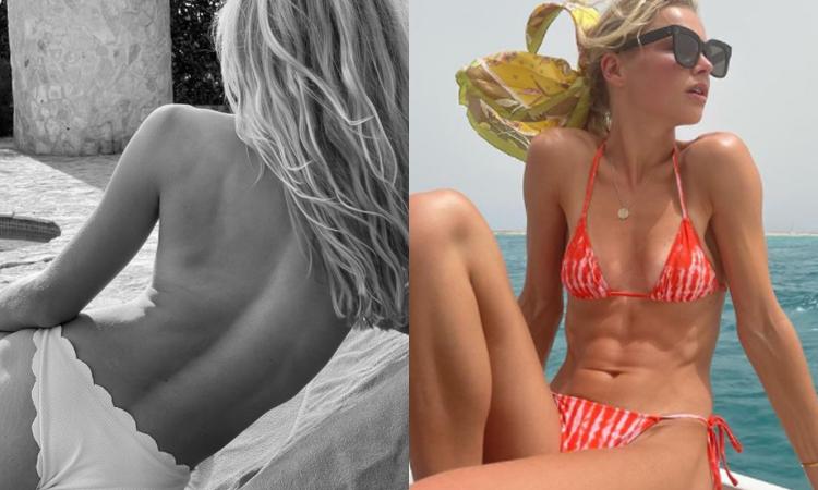 Lady De Ligt combatte il caldo in piscina. Topless a bordo vasca per Annekee FOTO e VIDEO