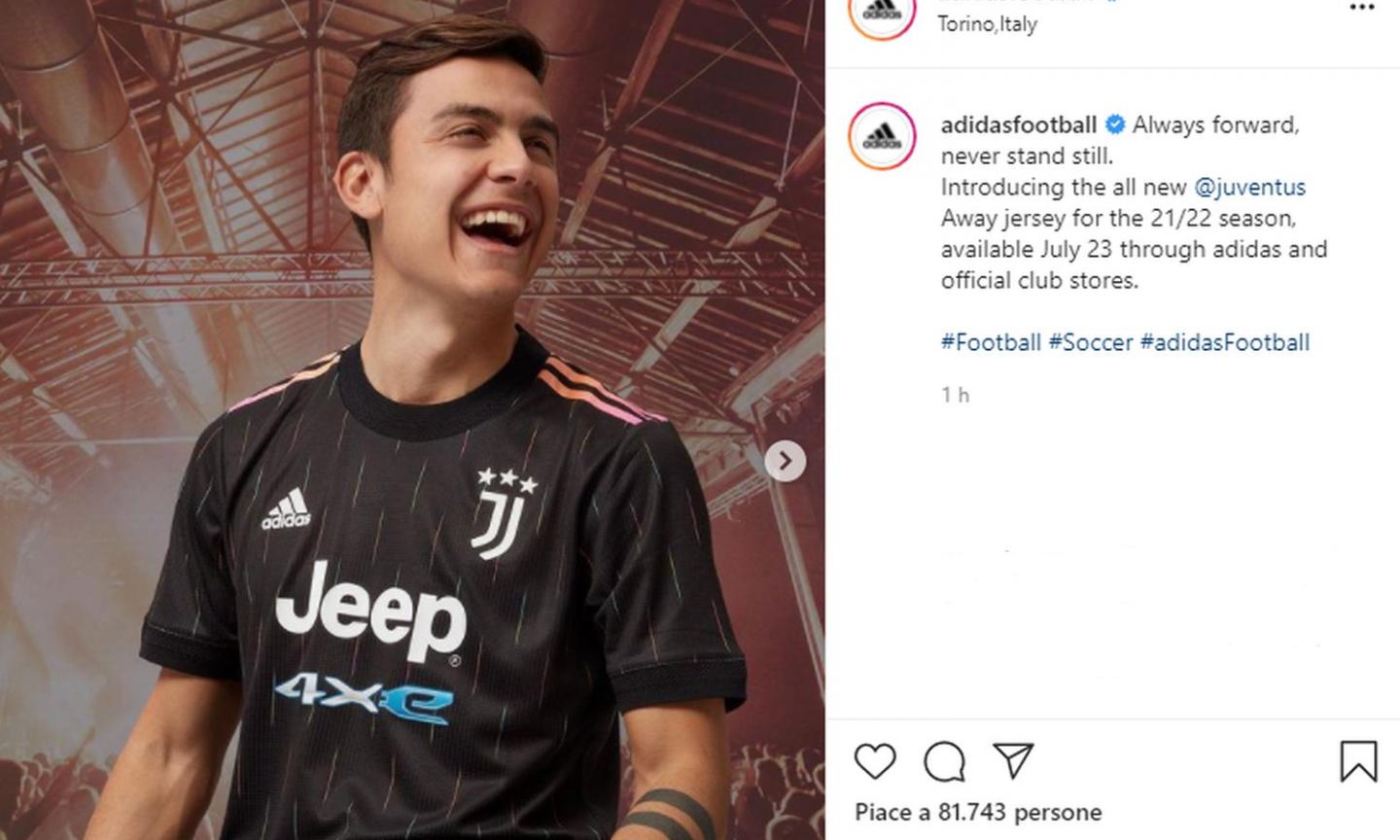 Juve, UFFICIALE la maglia away 2021-22: Dybala testimonial FOTO