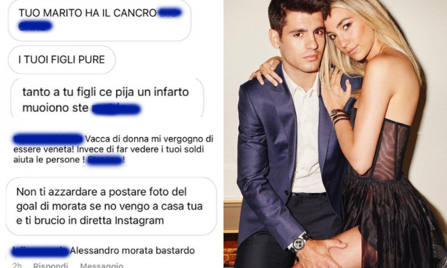 Nuovi insulti e minacce social alla moglie e ai figli di Morata. Alice: 'Vergognoso e inaccettabile, ma non soffro per questi 'Italiani'' FOTO