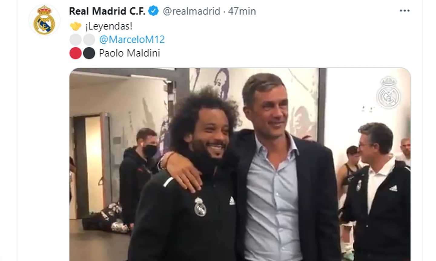 Real-Milan, Marcelo e la foto chiesta a Maldini: 'Idolo, grazie Maestro' VIDEO