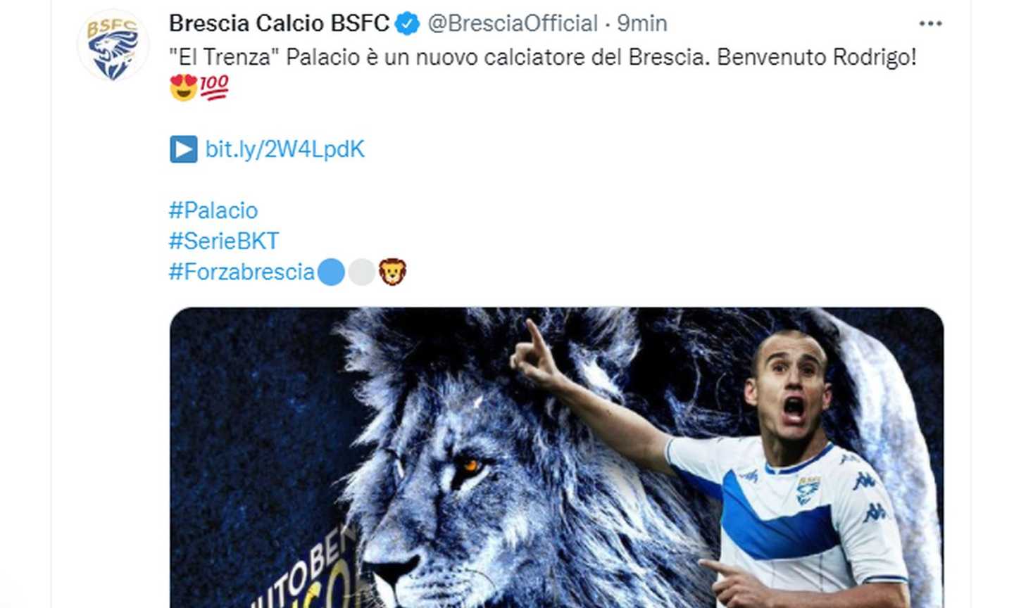 Brescia, che colpo: UFFICIALE Palacio