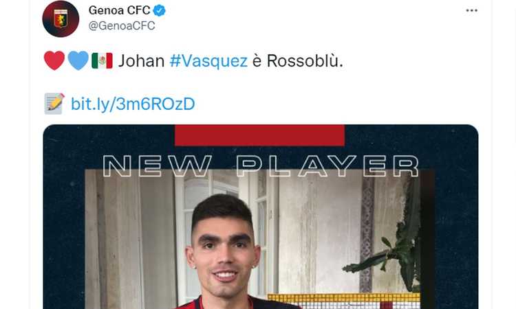 Genoa, Vasquez si presenta e il Messico si scopre rossoblù VIDEO