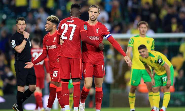 Coppa di Lega inglese: goleade di City e Liverpool, 4 gol per Forss e Rodriguez. Fuori Everton e Watford