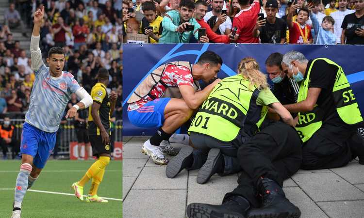 Ronaldo lascia sempre il segno: 'abbatte' una steward, segna un gol e centra un nuovo record