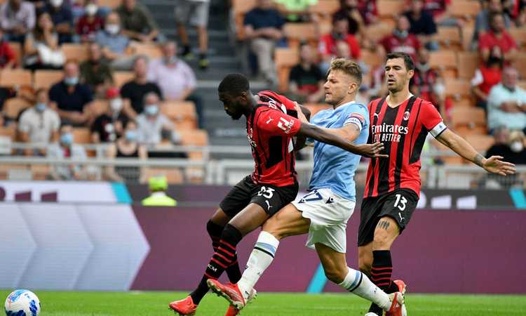 Milan, Tomori il più veloce nella sfida contro la Lazio: il dato