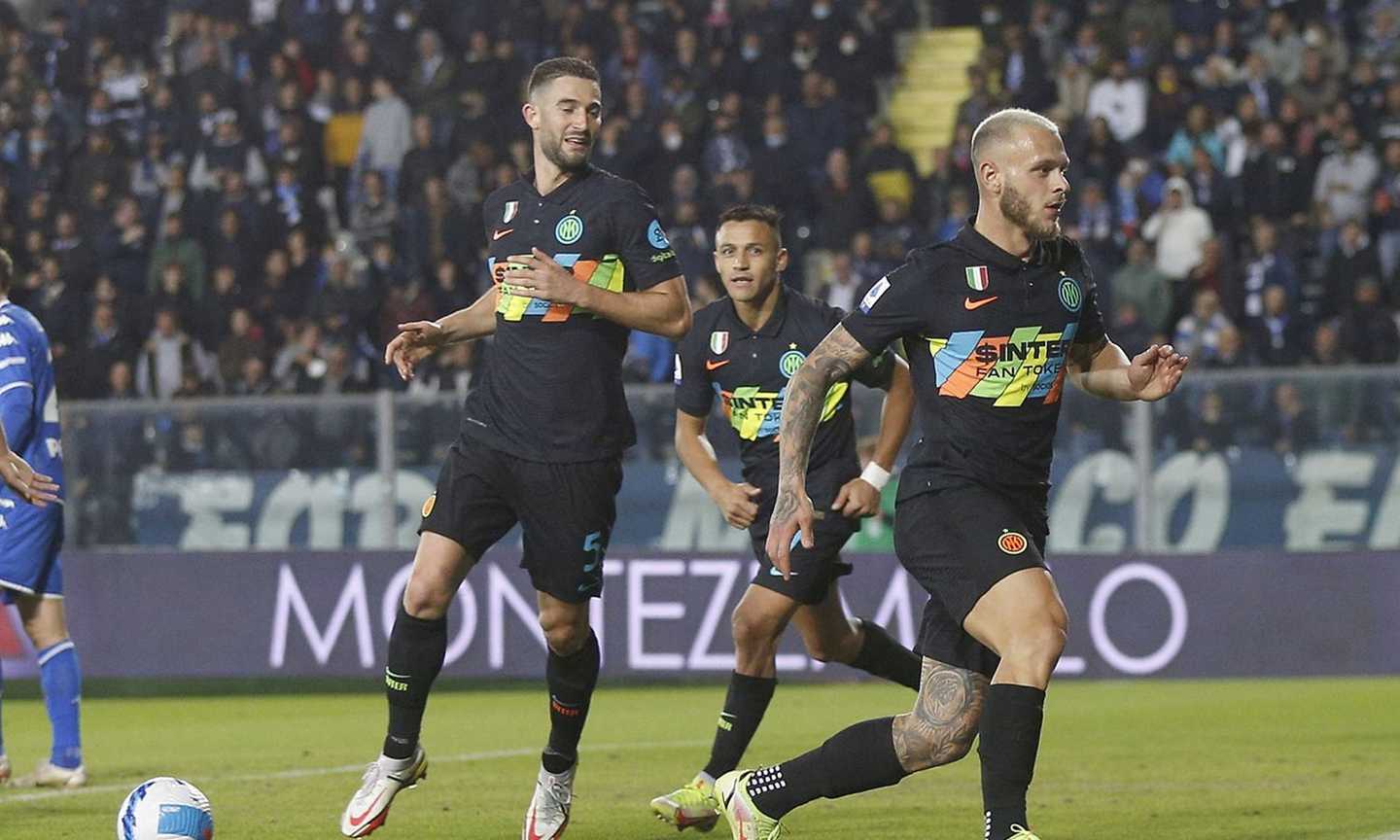 D'Ambrosio e Dimarco, l'Inter batte 2-0 l'Empoli e torna a -7 dal Milan