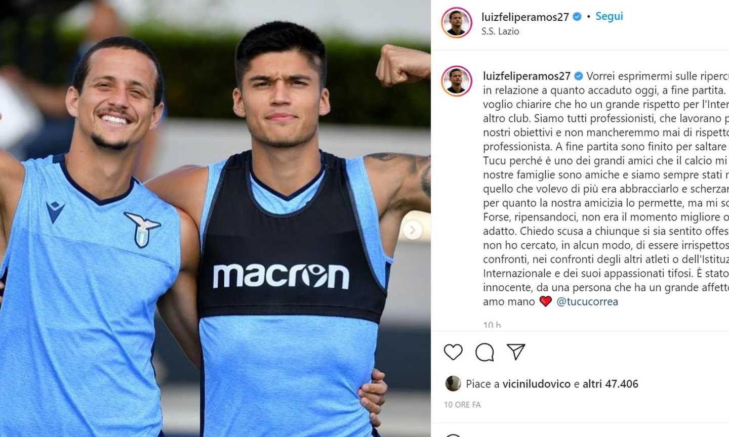 Giudice Sportivo: una giornata a Luiz Felipe, 10mila € a Kolarov e altri 4 squalificati. Multa per il Milan