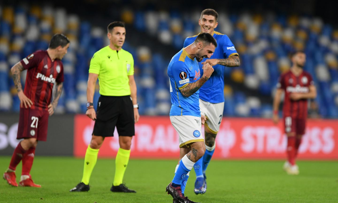 Insigne, Osimhen e Politano stendono il Legia Varsavia: prima vittoria in Europa League per il Napoli