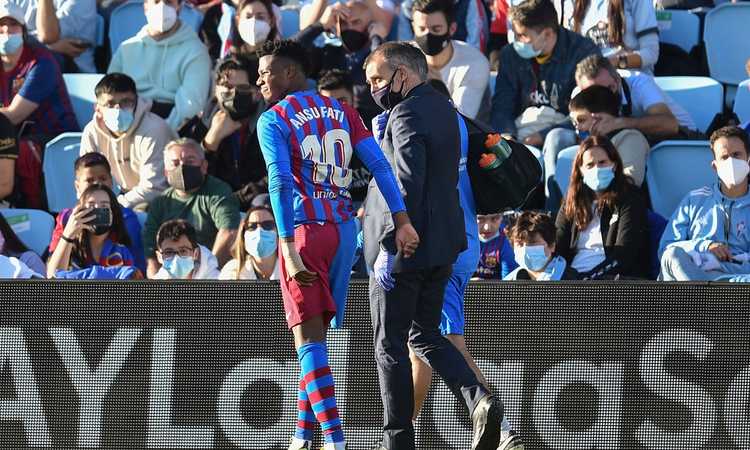 Barcellona, altro infortunio per Ansu Fati: fuori in lacrime