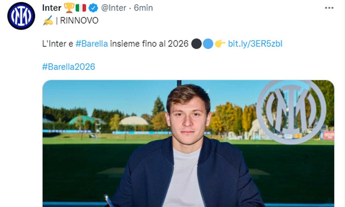 Inter, UFFICIALE: Barella rinnova fino al 2026