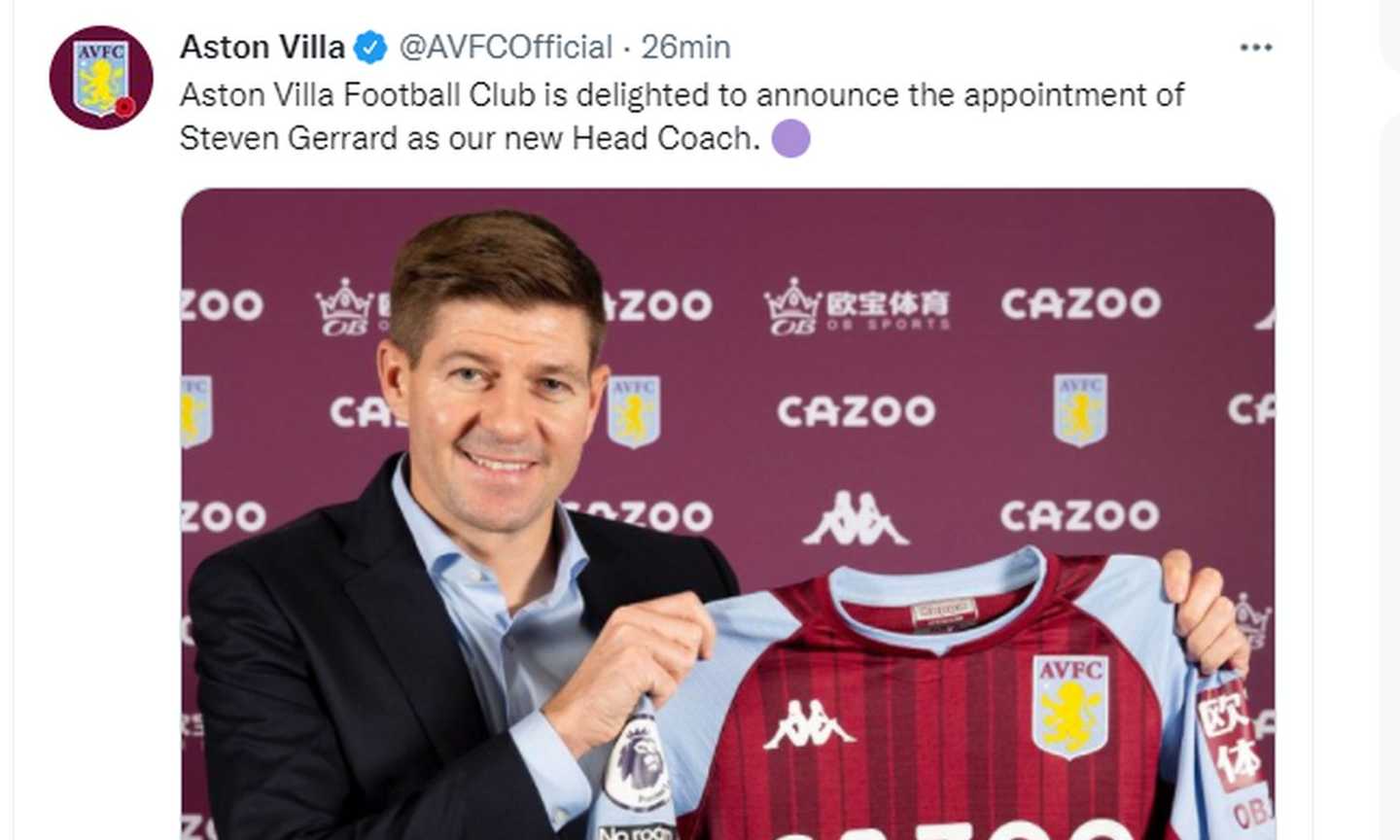 Aston Villa, la richiesta di Gerrard agli scout