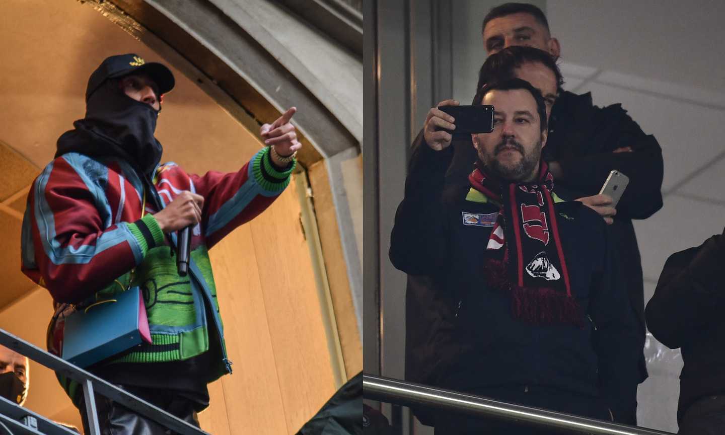 Milan-Inter, Ghali inveisce contro Salvini VIDEO: la reazione di Maldini e il comunicato della Lega