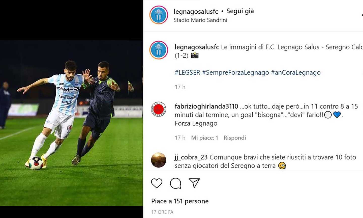 Serie C: il Seregno vince in 8 tra le polemiche, dal Legnago: 'Spettacolo indegno'. La replica...