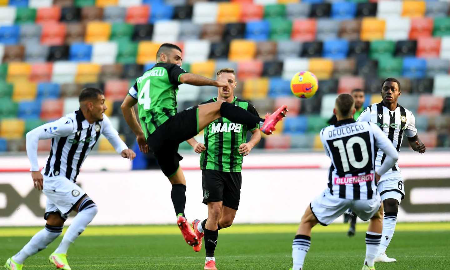 Udinese-Sassuolo 3-2: il tabellino