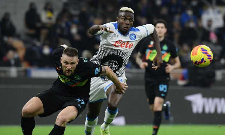 Inter-Napoli, il messaggio di Skriniar a Osimhen: 'Forza campione, spero di vederti presto in campo' VIDEO