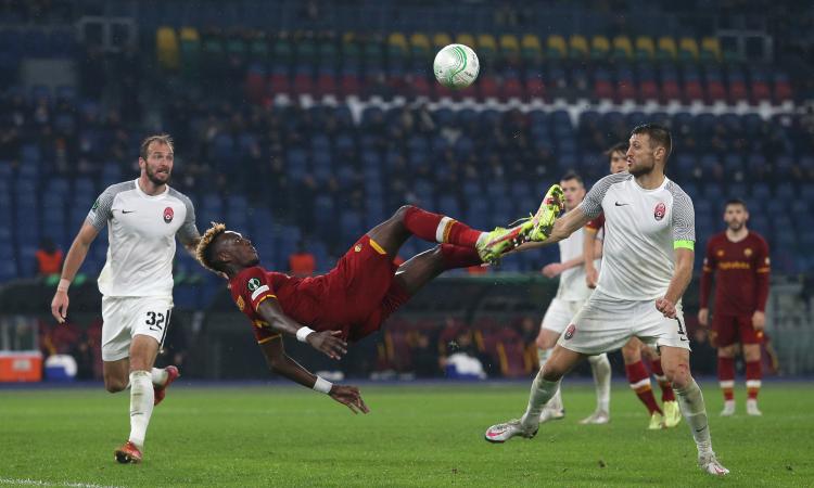 Zaniolo ritrovato e doppietta di Abraham, 4-0 allo Zorya: Roma qualificata, spera nel primo posto