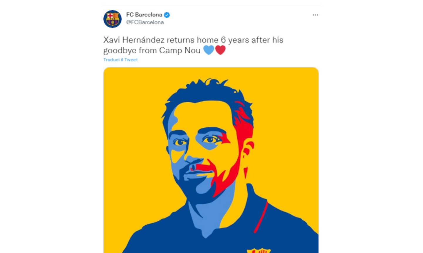 UFFICIALE: Xavi nuovo allenatore del Barcellona